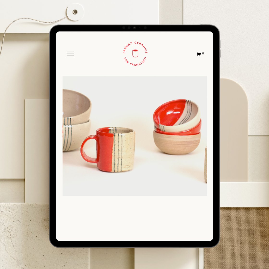 SF Ceramicist storefront, brand and product photography