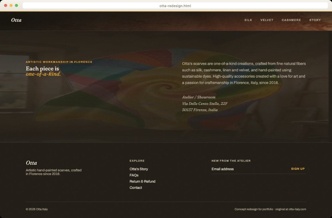 Concept redesign — Artistic Workmanship in Florence story section