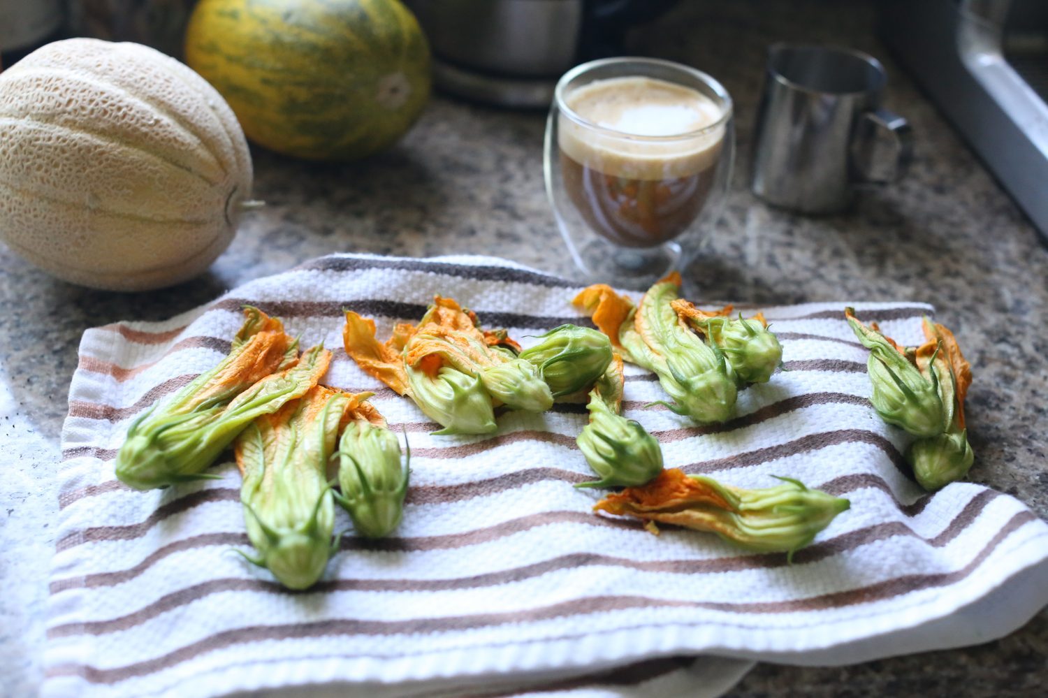 Squash Blossoms — photograph by Rosha Motti